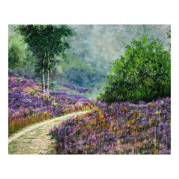 Winding Way Original Acrylic Nature Scene Painting 11" x 14" Unframed - Picture 6 of 6